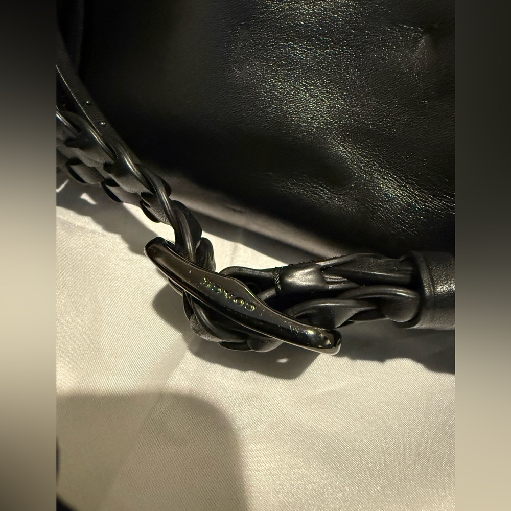 Black Swagger Glove Tanned Whipstich Braided crossbody strap. - Picture 3 of 10